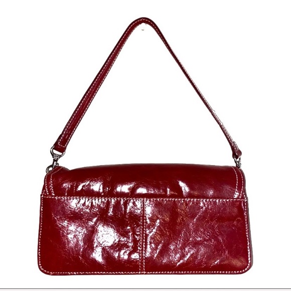 Giani Bernini red leather handbag with straps - Picture 2 of 5